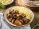 Bigos z resztek pieczeni z jabłkami i makaronem