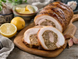 Farsz z wieprzowiny w nadziewanym boczku