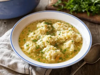 Kluski z grysiku w rosole