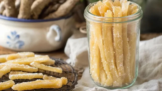 Korzeń tatarakowy smażony w cukrze
