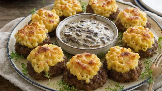 Kotlety siekane z makaronem i parmezanem z pieca