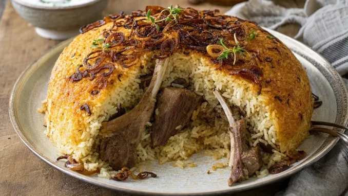 Mostek barani z ryżem po turecku