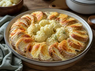 Pieczeń cielęca z beszamelem zapiekana