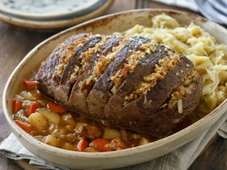 Pieczeń huzarska z farszem w nacięciach