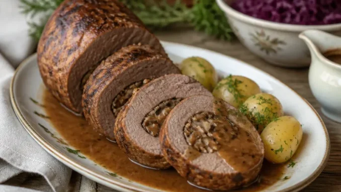 Polędwica faszerowana pieczarkami