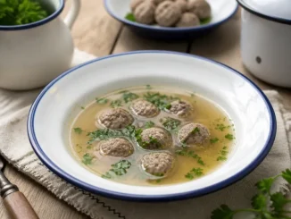 Pulpety z wątróbki drobiowej w rosole