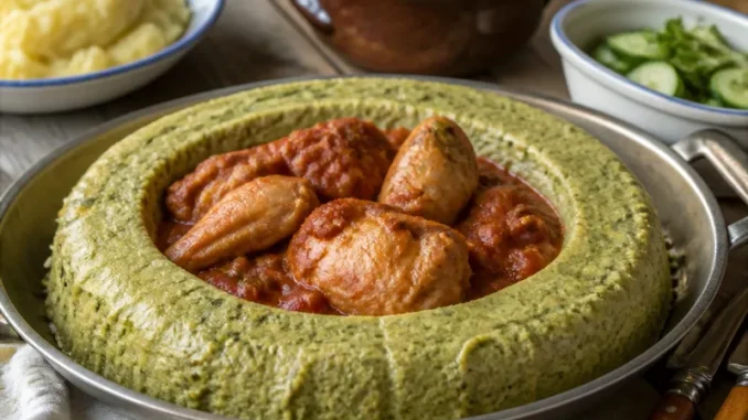 Ragout czerwony w zielonym wieńcu