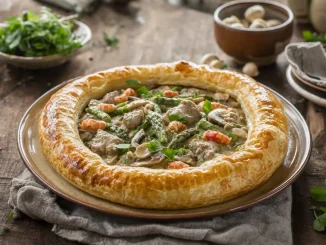 Ragout na kształt pasztetu w wieńcu z ciasta francuskiego