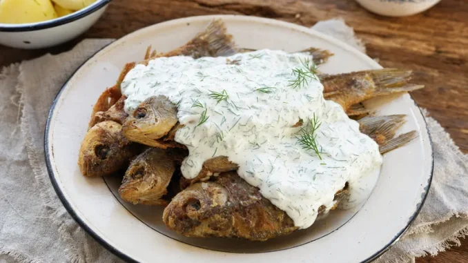 Sos biały do karasków z koperkiem