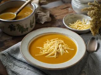 Zupa z jarzyn z makaronem z naleśników