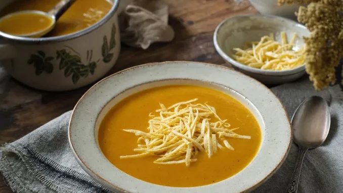 Zupa z jarzyn z makaronem z naleśników